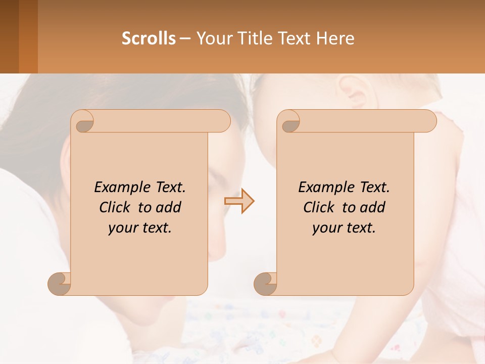 A Woman Holding A Baby Up To Her Face PowerPoint Template