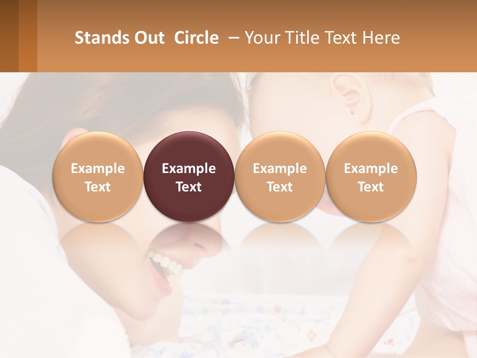 A Woman Holding A Baby Up To Her Face PowerPoint Template