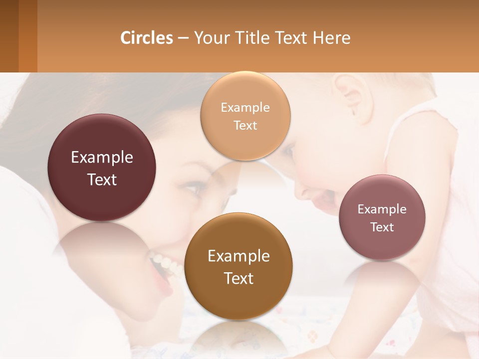 A Woman Holding A Baby Up To Her Face PowerPoint Template