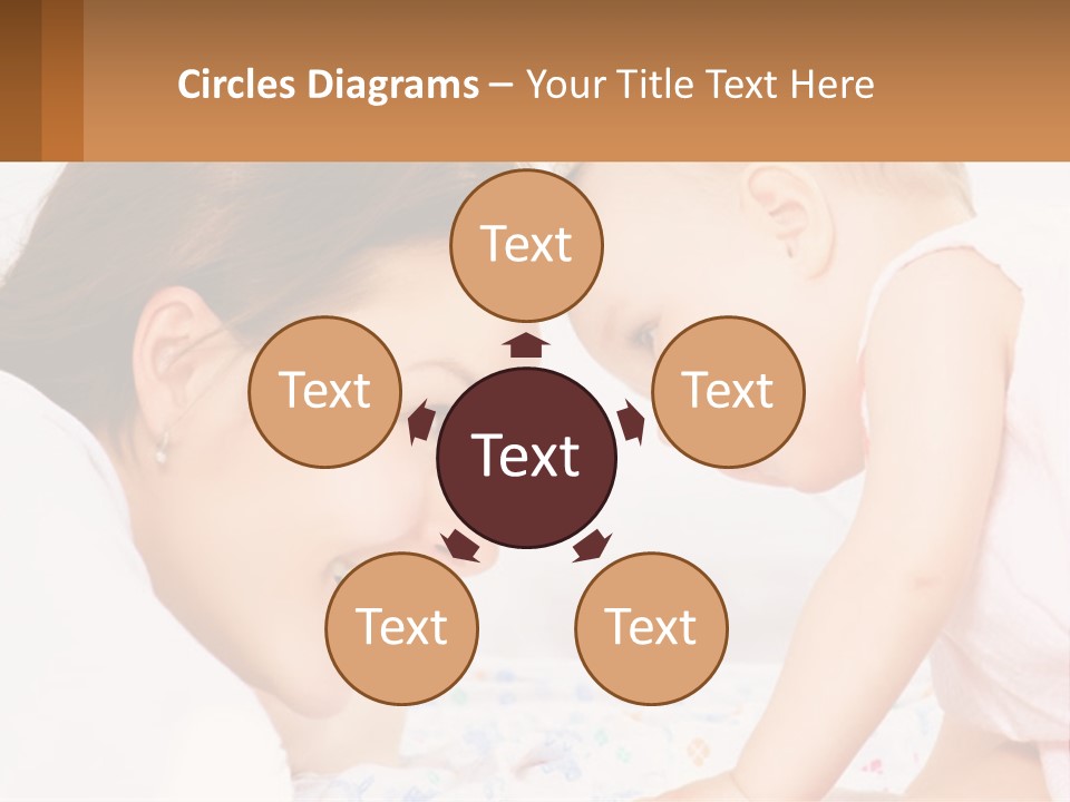 A Woman Holding A Baby Up To Her Face PowerPoint Template