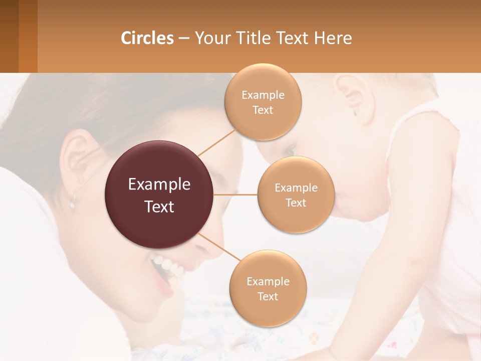 A Woman Holding A Baby Up To Her Face PowerPoint Template