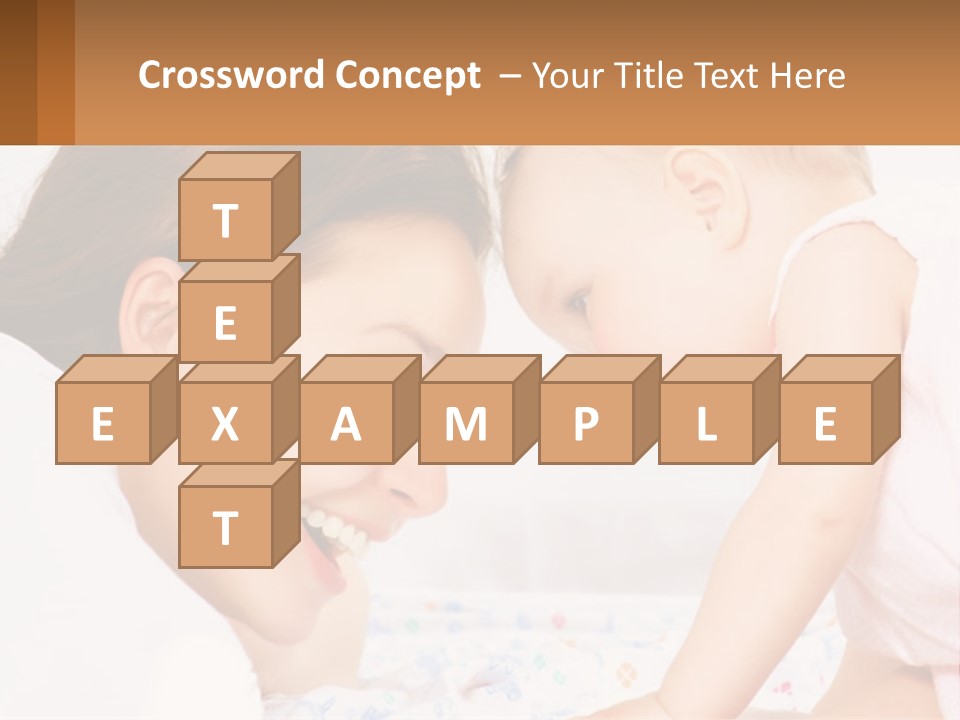 A Woman Holding A Baby Up To Her Face PowerPoint Template