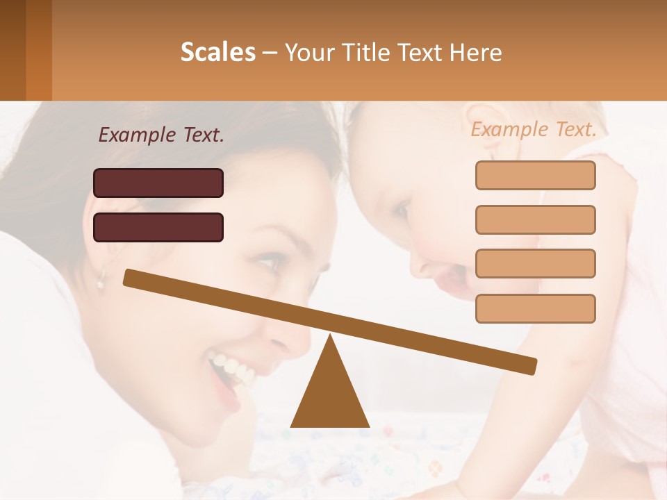 A Woman Holding A Baby Up To Her Face PowerPoint Template