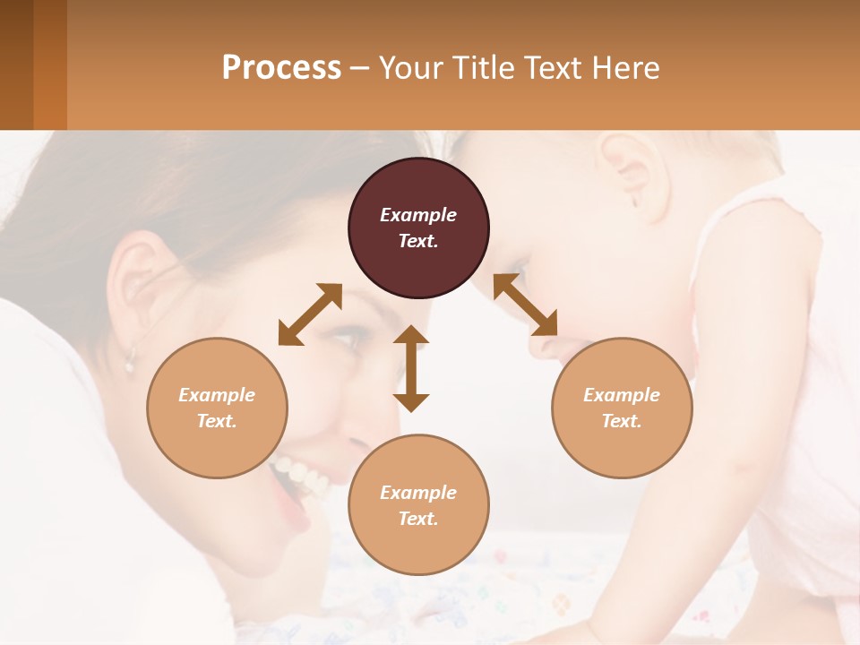 A Woman Holding A Baby Up To Her Face PowerPoint Template