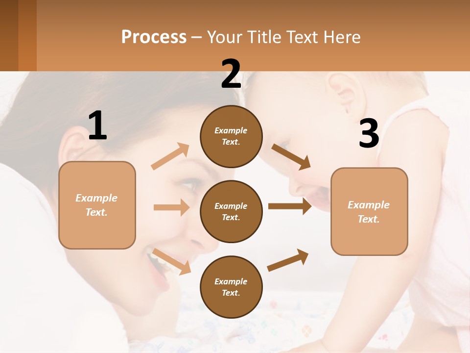 A Woman Holding A Baby Up To Her Face PowerPoint Template