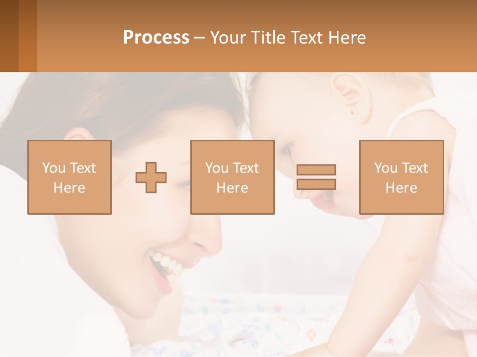 A Woman Holding A Baby Up To Her Face PowerPoint Template