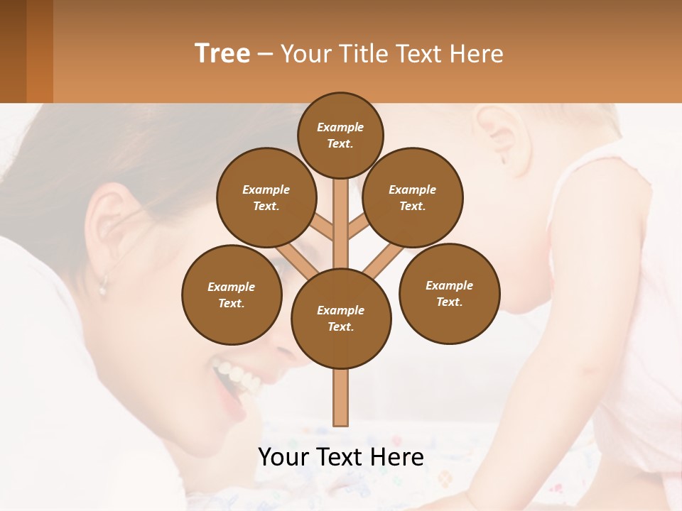 A Woman Holding A Baby Up To Her Face PowerPoint Template