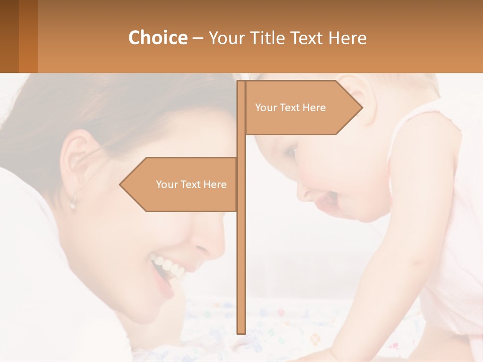 A Woman Holding A Baby Up To Her Face PowerPoint Template