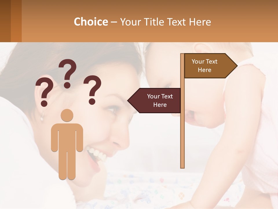 A Woman Holding A Baby Up To Her Face PowerPoint Template