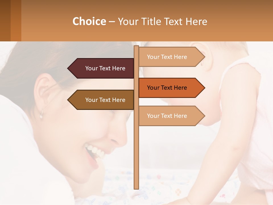 A Woman Holding A Baby Up To Her Face PowerPoint Template