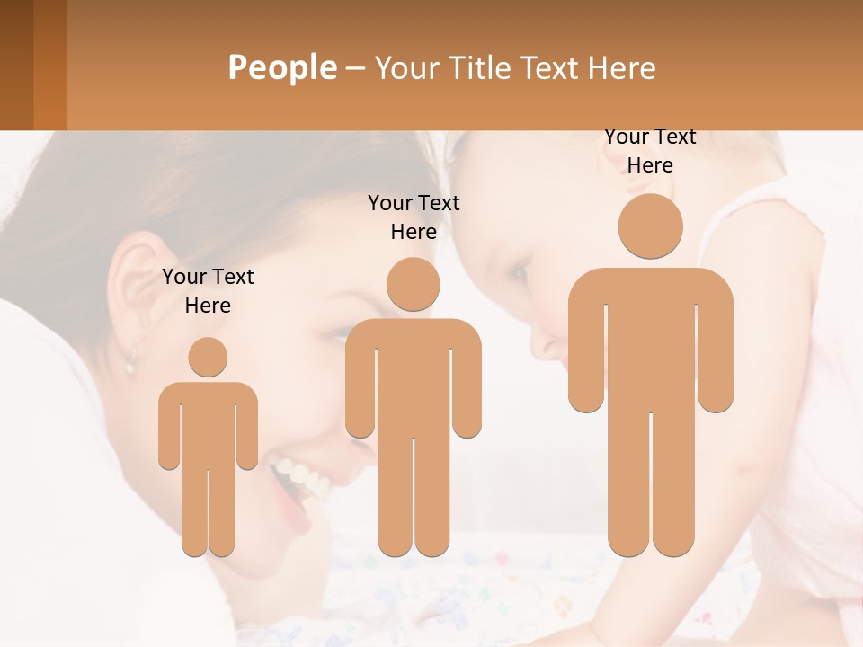 A Woman Holding A Baby Up To Her Face PowerPoint Template