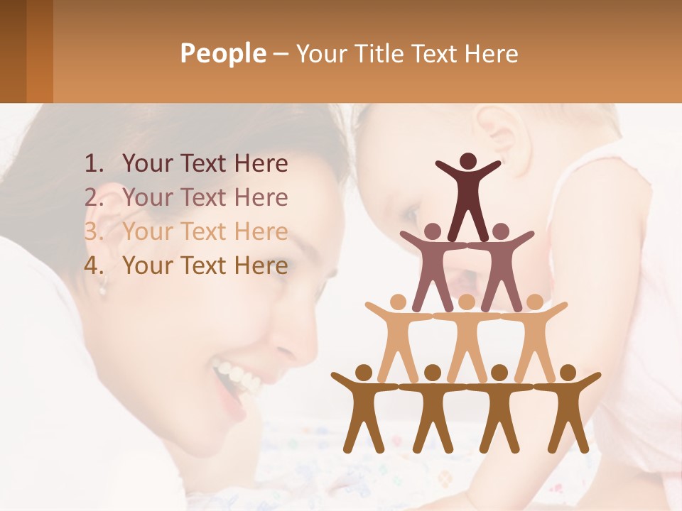 A Woman Holding A Baby Up To Her Face PowerPoint Template