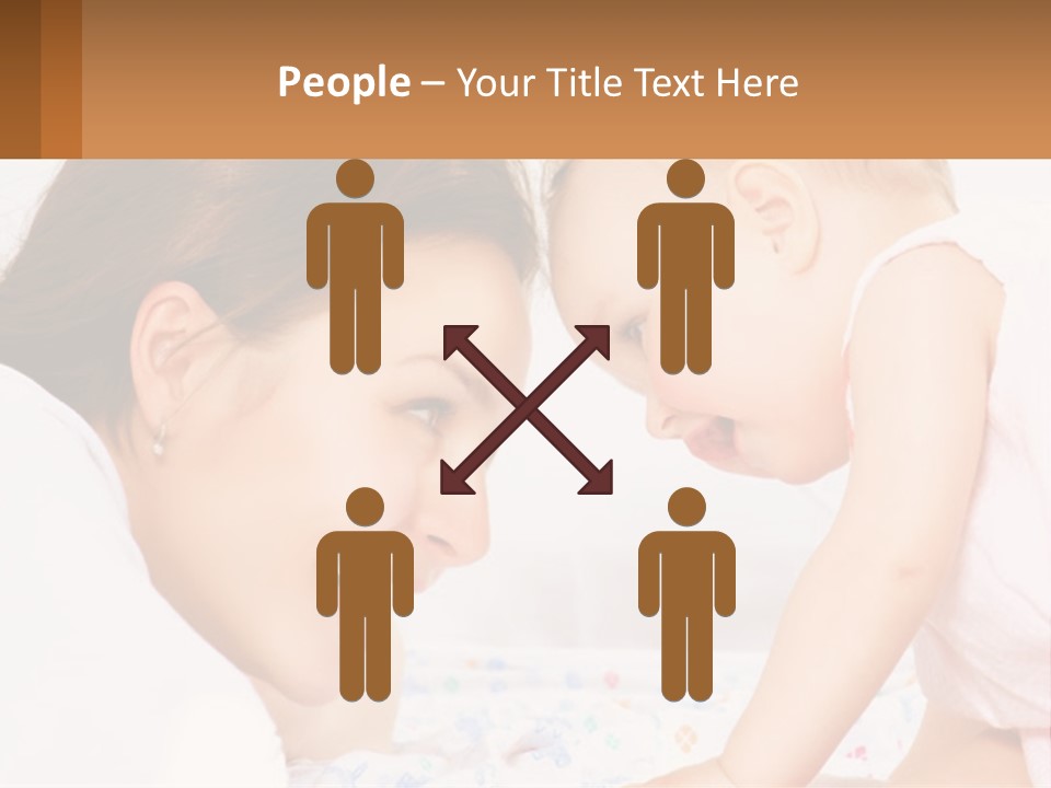 A Woman Holding A Baby Up To Her Face PowerPoint Template