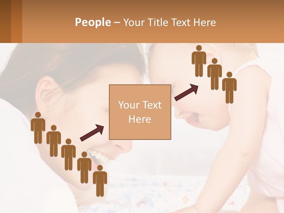 A Woman Holding A Baby Up To Her Face PowerPoint Template