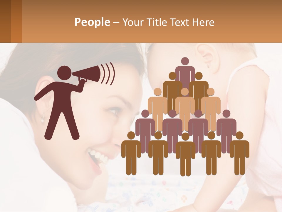 A Woman Holding A Baby Up To Her Face PowerPoint Template