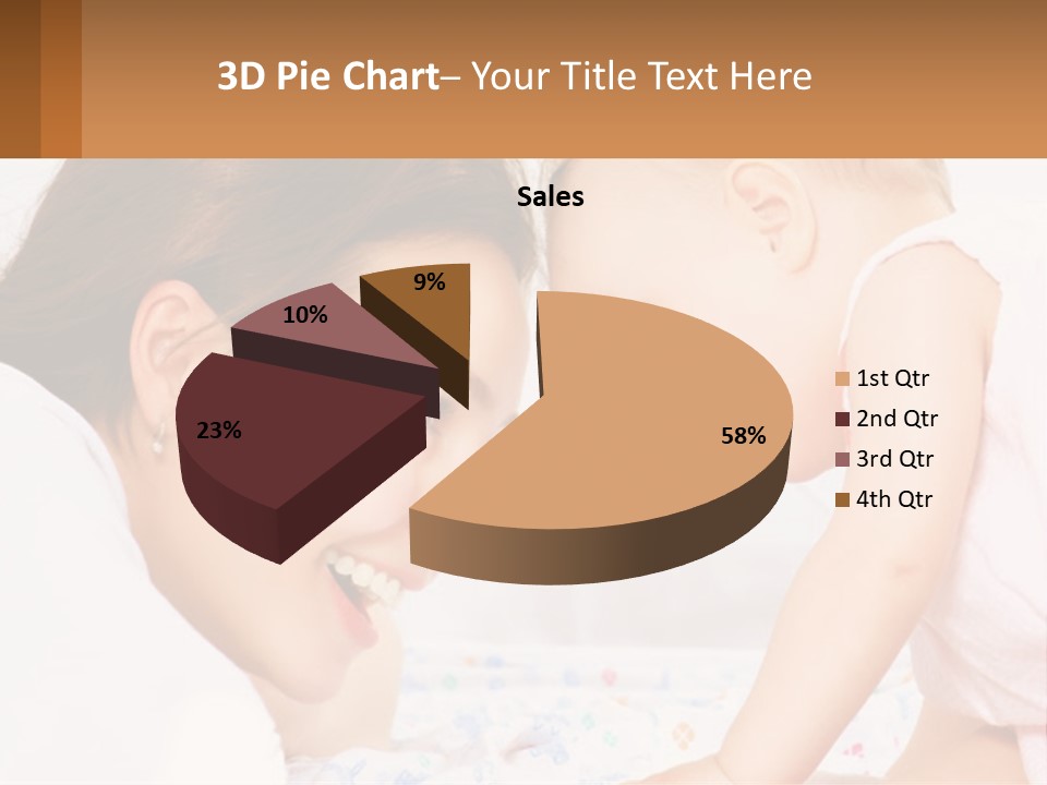A Woman Holding A Baby Up To Her Face PowerPoint Template