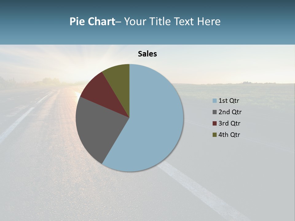 A Road With The Sun Shining Down On It PowerPoint Template