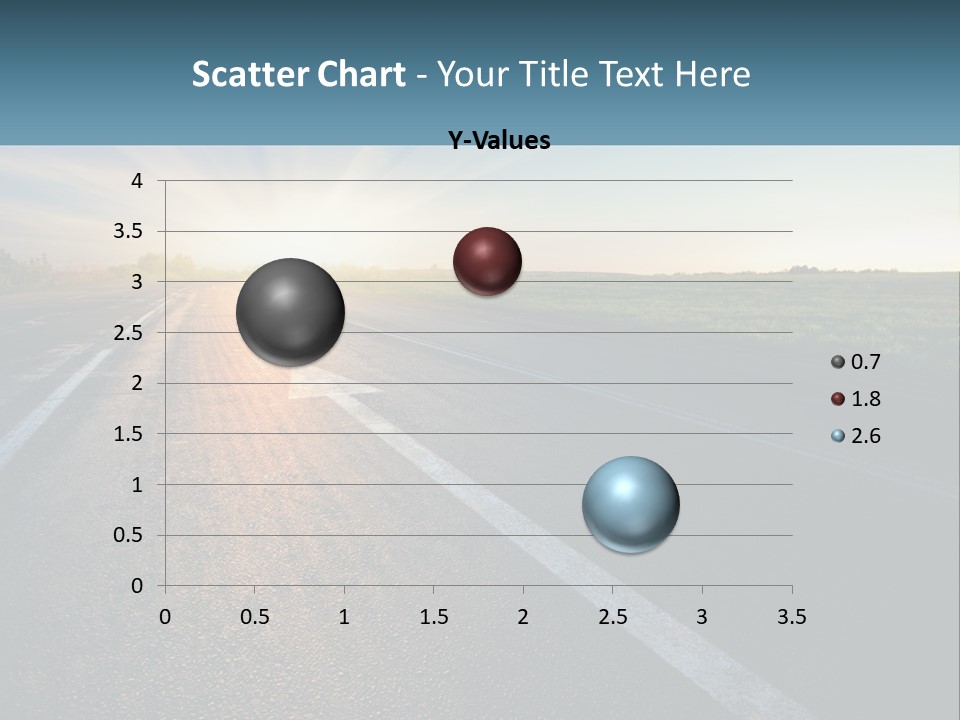 A Road With The Sun Shining Down On It PowerPoint Template