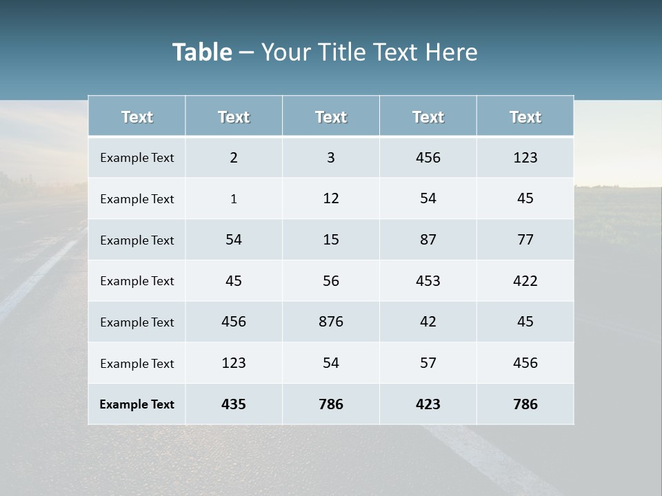 A Road With The Sun Shining Down On It PowerPoint Template