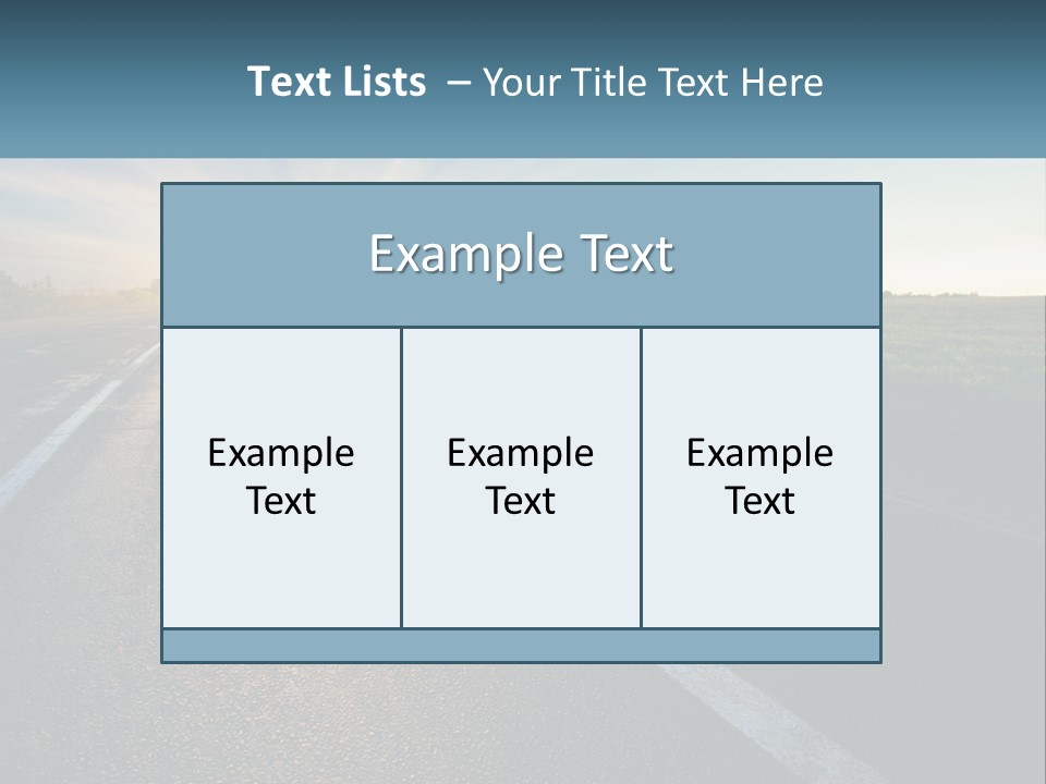 A Road With The Sun Shining Down On It PowerPoint Template