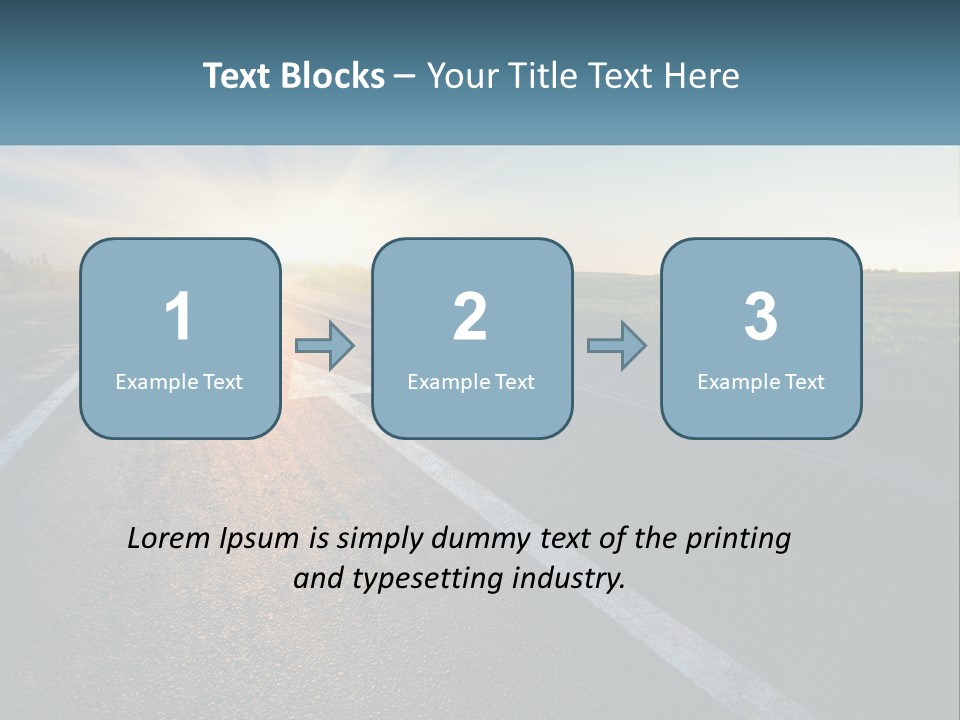 A Road With The Sun Shining Down On It PowerPoint Template