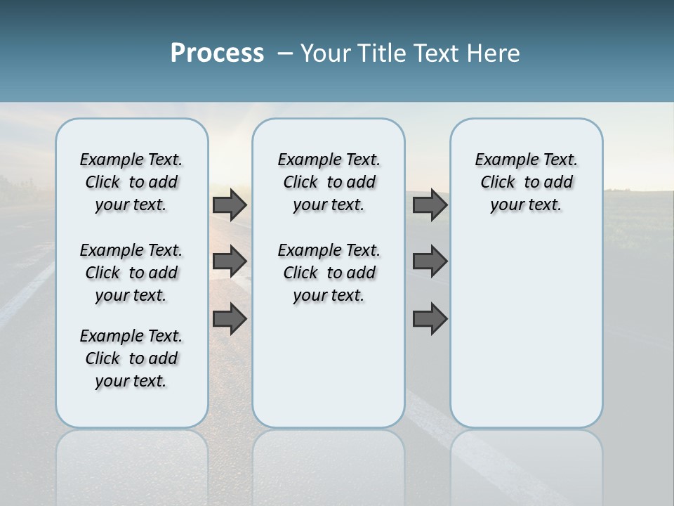 A Road With The Sun Shining Down On It PowerPoint Template