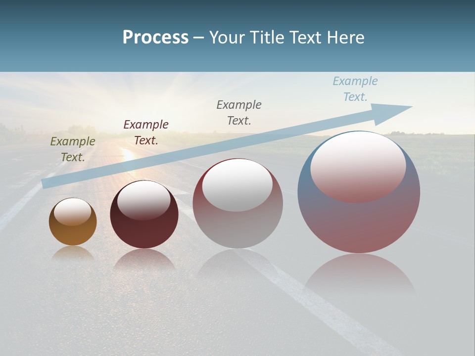 A Road With The Sun Shining Down On It PowerPoint Template