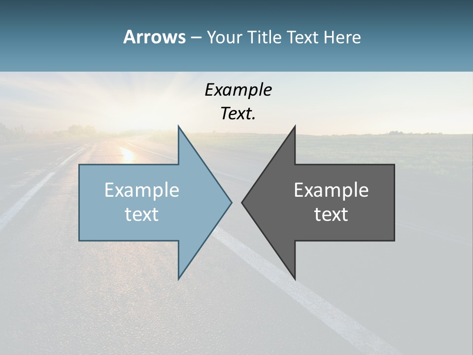 A Road With The Sun Shining Down On It PowerPoint Template