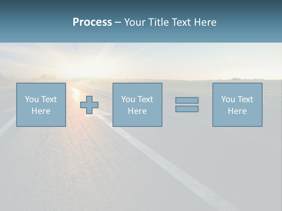 A Road With The Sun Shining Down On It PowerPoint Template