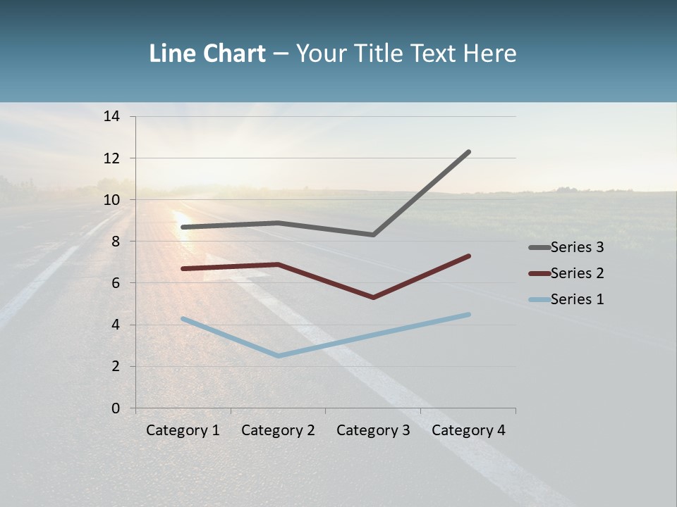 A Road With The Sun Shining Down On It PowerPoint Template