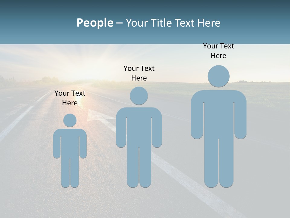 A Road With The Sun Shining Down On It PowerPoint Template