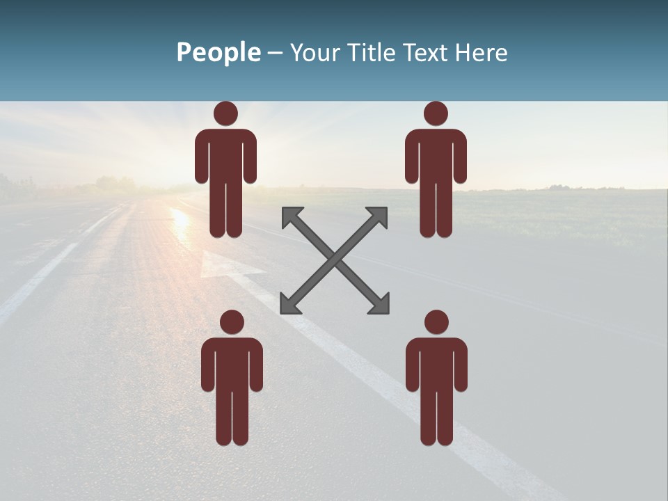 A Road With The Sun Shining Down On It PowerPoint Template