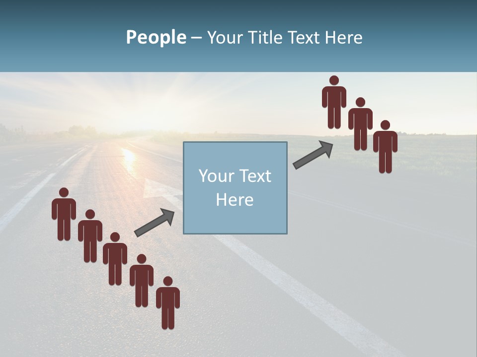A Road With The Sun Shining Down On It PowerPoint Template