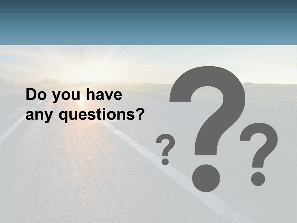 A Road With The Sun Shining Down On It PowerPoint Template