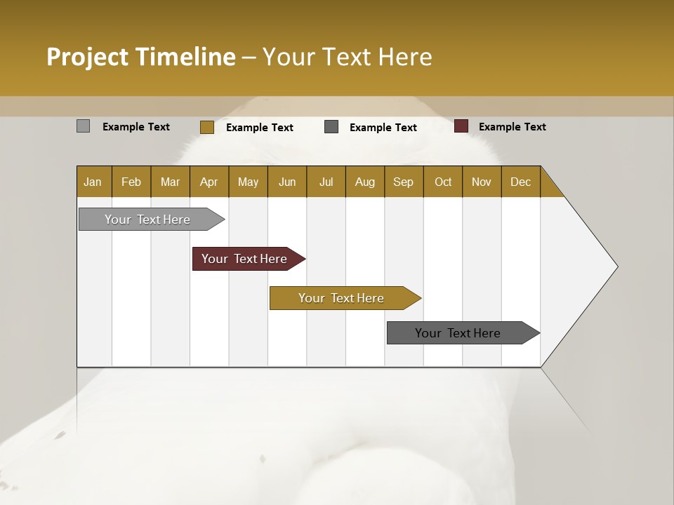 A White Owl Sitting On Top Of A Wooden Table PowerPoint Template