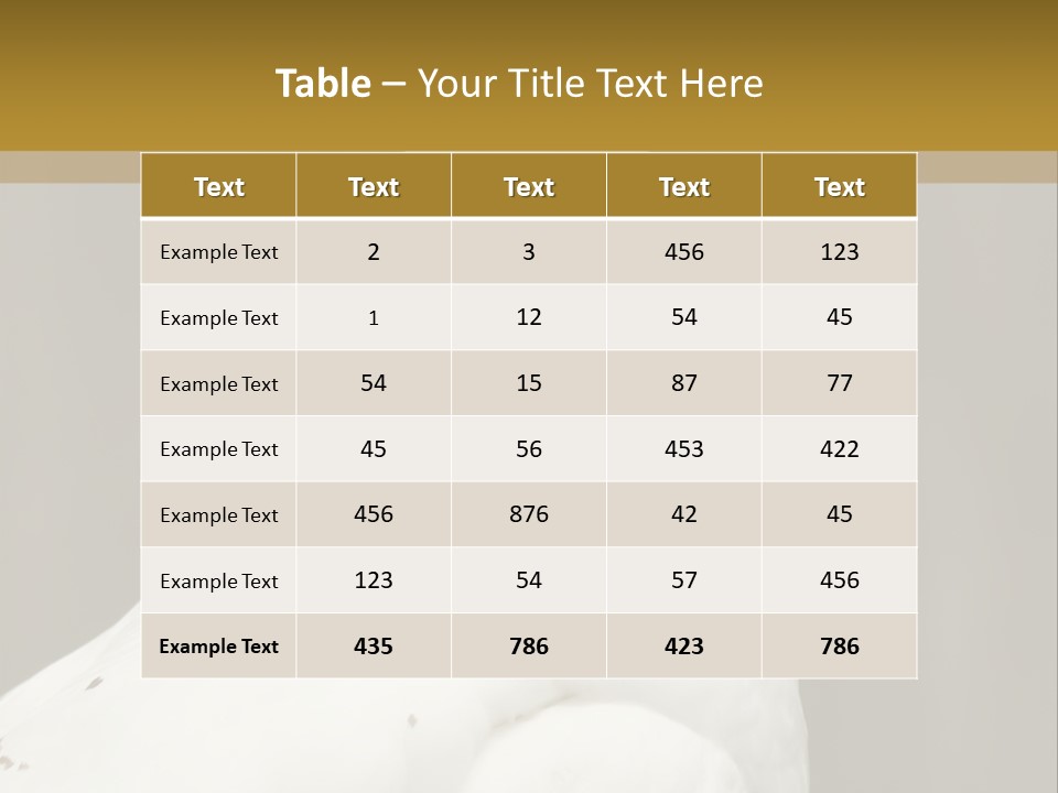 A White Owl Sitting On Top Of A Wooden Table PowerPoint Template