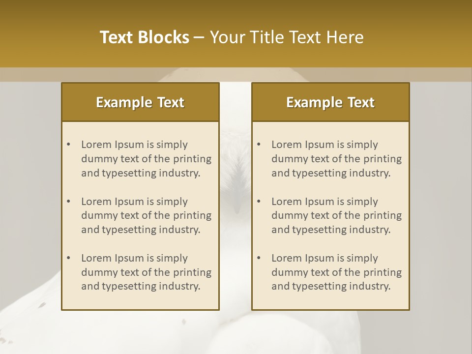 A White Owl Sitting On Top Of A Wooden Table PowerPoint Template
