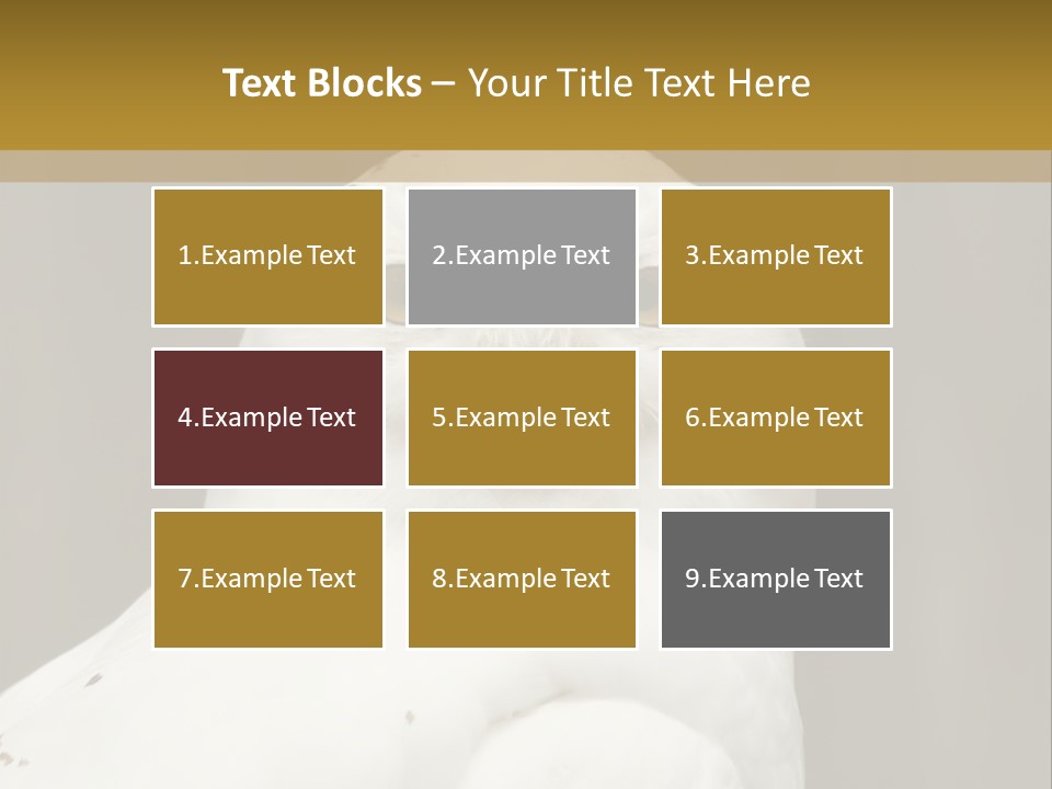 A White Owl Sitting On Top Of A Wooden Table PowerPoint Template