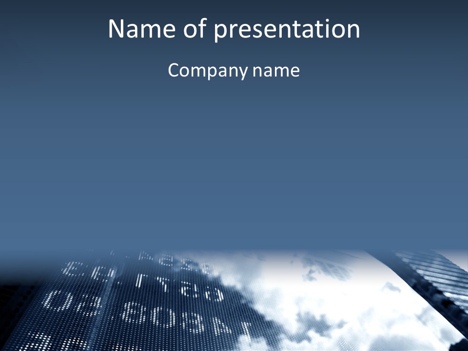 A Powerpoint Presentation With A Sky Background PowerPoint Template