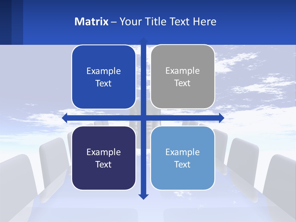 A Powerpoint Presentation With A Blue Sky And Clouds In The Background PowerPoint Template