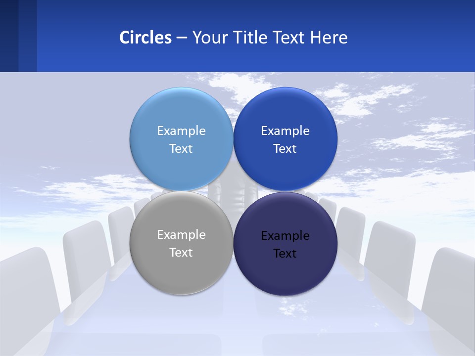 A Powerpoint Presentation With A Blue Sky And Clouds In The Background PowerPoint Template