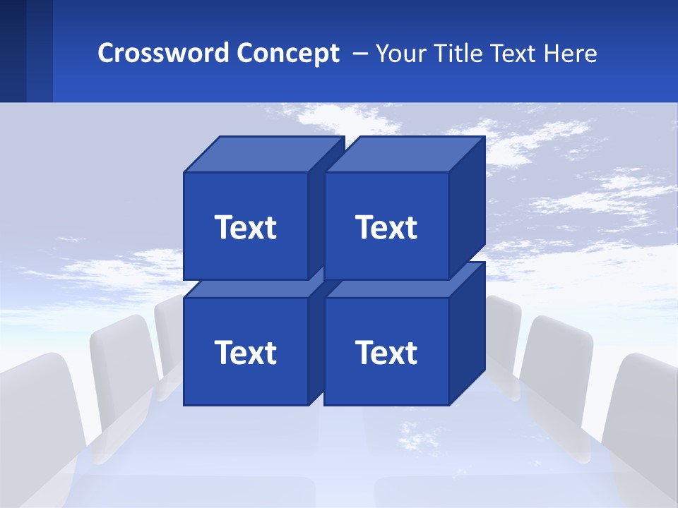 A Powerpoint Presentation With A Blue Sky And Clouds In The Background PowerPoint Template