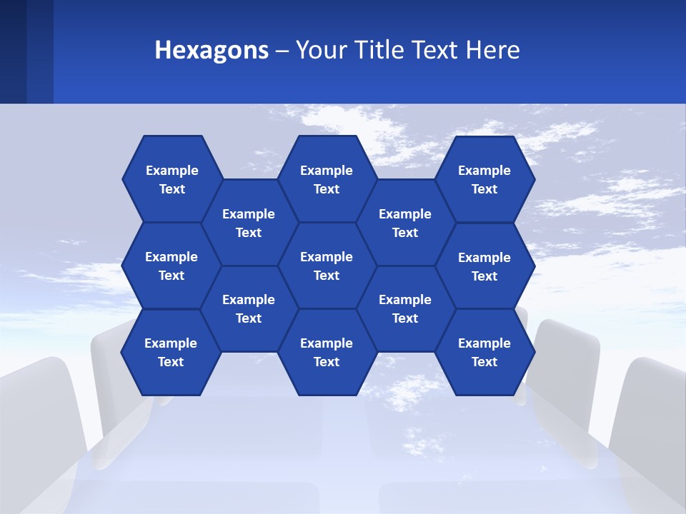 A Powerpoint Presentation With A Blue Sky And Clouds In The Background PowerPoint Template