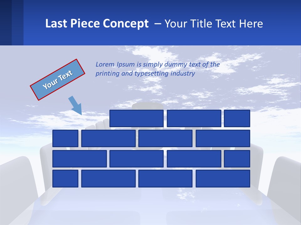 A Powerpoint Presentation With A Blue Sky And Clouds In The Background PowerPoint Template