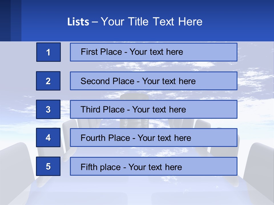 A Powerpoint Presentation With A Blue Sky And Clouds In The Background PowerPoint Template