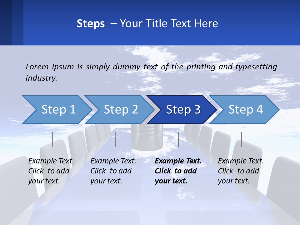 A Powerpoint Presentation With A Blue Sky And Clouds In The Background PowerPoint Template