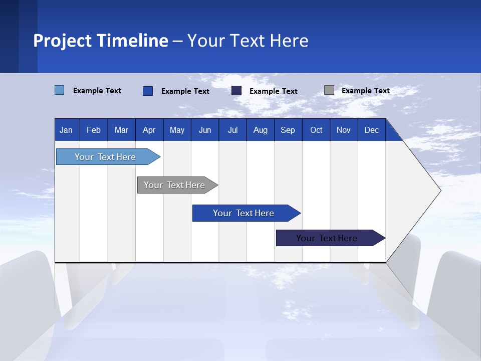 A Powerpoint Presentation With A Blue Sky And Clouds In The Background PowerPoint Template