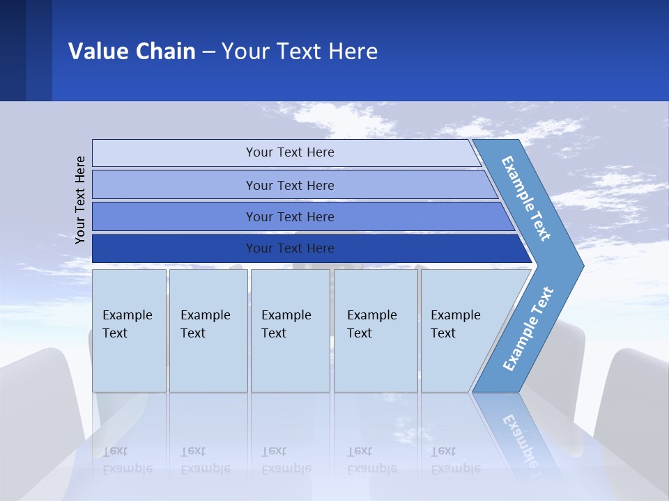 A Powerpoint Presentation With A Blue Sky And Clouds In The Background PowerPoint Template