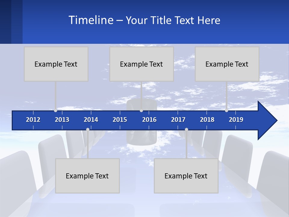 A Powerpoint Presentation With A Blue Sky And Clouds In The Background PowerPoint Template