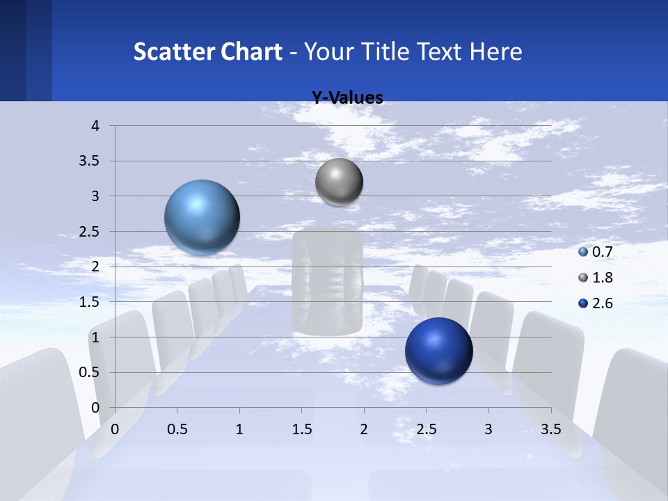 A Powerpoint Presentation With A Blue Sky And Clouds In The Background PowerPoint Template